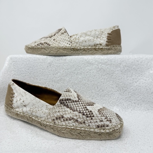 Franco Sarto Espadrille Kenna Snakeskin Espadrille Flats size 7.5W - Picture 9 of 14